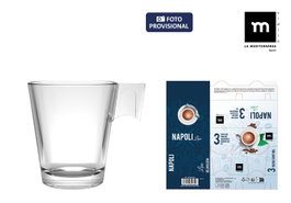 La Mediterranea Set de 3 Tazas de Café Napoli Liso 8 cl (24 Cajas)
