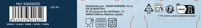 La Mediterranea Set de 3 Tazas de Café Napoli Liso 8 cl (24 Cajas)