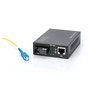 Digitus Convertidor de Medios Gigabit Bidireccional RJ45 a SC, 1000 Mbit/s, para Fibra Monomodo, 20 km, Negro