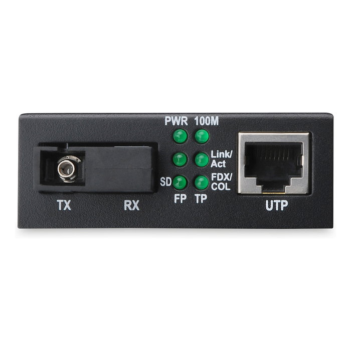 Digitus Convertidor de Medios Gigabit Bidireccional RJ45 a SC, 1000 Mbit/s, para Fibra Monomodo, 20 km, Negro
