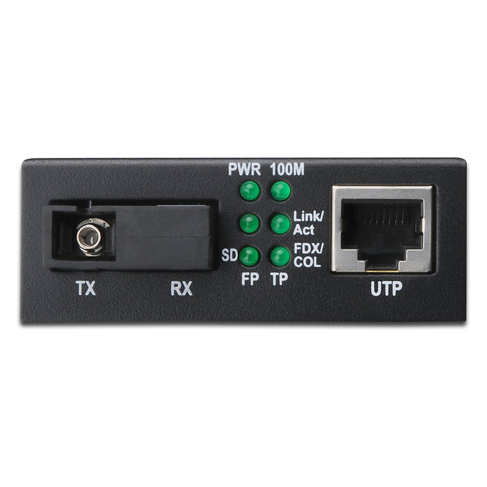 Digitus Convertidor de Medios Gigabit Bidireccional RJ45 a SC, 1000 Mbit/s, para Fibra Monomodo, 20 km, Negro
