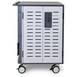 Ergotron Zip40 Carro de Gestión y Carga para 40 Tablets o 30 Notebooks, Negro/Gris, Acero, Máx. 116 kg