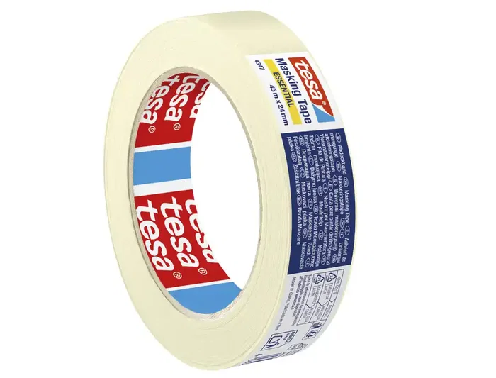 Tesa Cinta Adhesiva para Pintor, Enmascaramiento General, 45 m x 48 mm, Rollo de 45 Metros