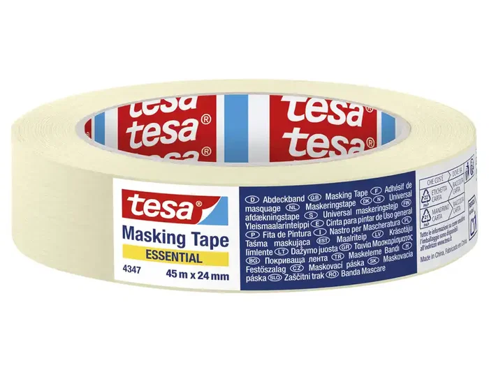Tesa Cinta Adhesiva para Pintor, Enmascaramiento General, 45 m x 48 mm, Rollo de 45 Metros