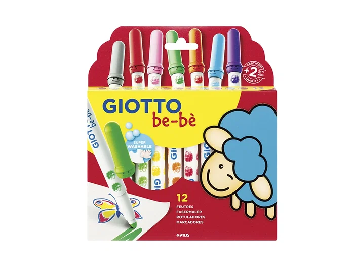 Giotto Be-Bé Rotuladores Colores Surtidos Estuche 12 Unidades Giotto Be-Bé Rotuladores Colores Surtidos Estuche 12 Unidades