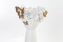 DKD Home Decor Figura Resina Cara Macetero Blanco y Dorado