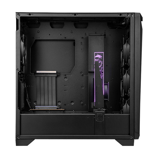 MSI MPG GUNGNIR 300P Airflow Torre Midi ATX para Gaming, Negro con Iluminación ARGB, 4 Ventiladores, Soporte para 360mm