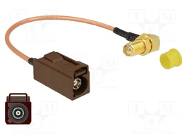 DeLOCK 89684 Cable de antena coaxial FAKRA F hembra a SMA hembra 90° RG-316 20 cm