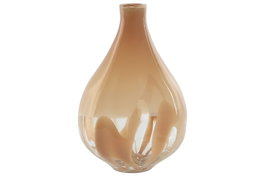 DKD Home Decor Jarrón Moderno Melocotón Cristal 22 x 33.5 x 22 cm