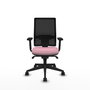PIQUERAS Y CRESPO Silla de oficina Horna Rosa y Negro con Mecanismo Sincro