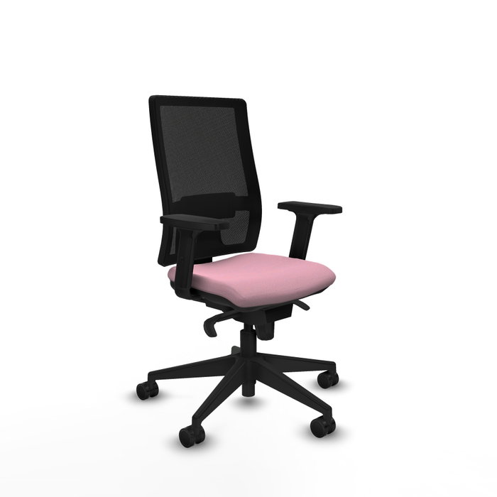 PIQUERAS Y CRESPO Silla de oficina Horna Rosa y Negro con Mecanismo Sincro PIQUERAS Y CRESPO Silla de oficina Horna Rosa y Negro con Mecanismo Sincro