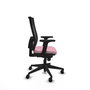 PIQUERAS Y CRESPO Silla de oficina Horna Rosa y Negro con Mecanismo Sincro