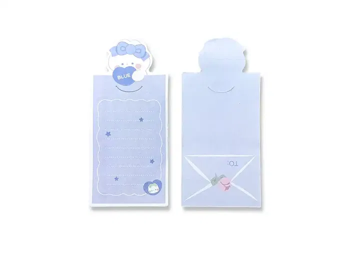 Imaginovo Bloc notas adhesivas conejito azul 20 hojas 85x164 mm