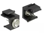 DeLOCK 86402 Conector Keystone LED Negro y Acero inoxidable