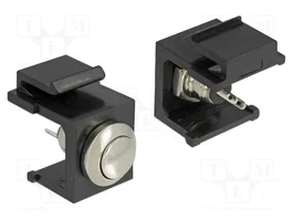 DeLOCK 86402 Interruptor de botón Keystone LED Negro