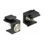 DeLOCK 86402 Conector Keystone LED Negro y Acero inoxidable