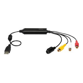 StarTech Adaptador de Captura de Video USB 2.0 SVID2USB23 - Conversor VHS a Digital, Entrada S-Video/Compuesto, Compatible con Windows
