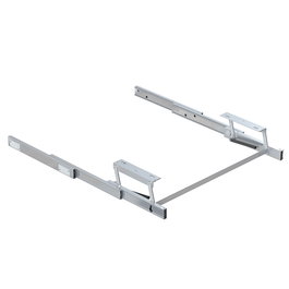 Emuca Guías para mesa extensible y elevable Oplà Top, Aluminio, Anodizado inox