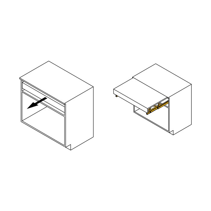 Emuca Guías para mesa extensible y elevable Oplà Top, Aluminio, Anodizado inox Emuca Guías para mesa extensible y elevable Oplà Top, Aluminio, Anodizado inox