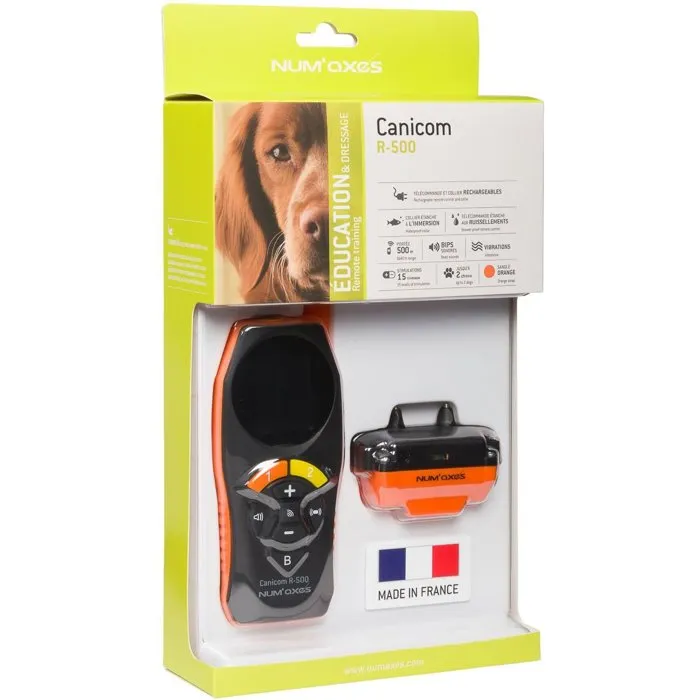 Num'Axes CANICOM R-500 Kit Completo de Entrenamiento para Perros Recargable 500 Metros Naranja AAABJ45633 Num'Axes CANICOM R-500 Kit Completo de Entrenamiento para Perros Recargable 500 Metros Naranja AAABJ45633