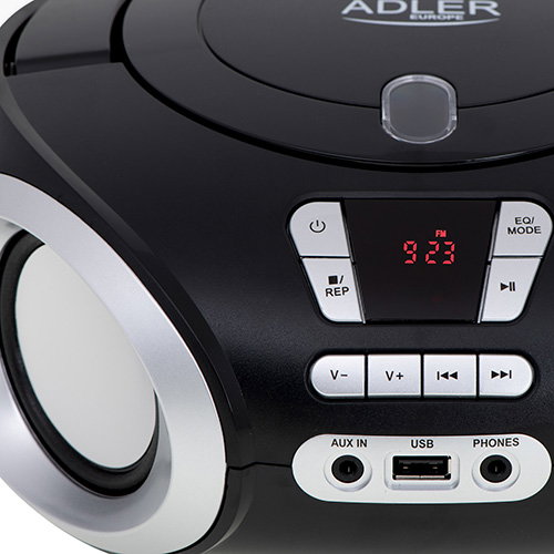 ADLER Radio CD con USB, Entrada AUX y Potencia 4.5W
