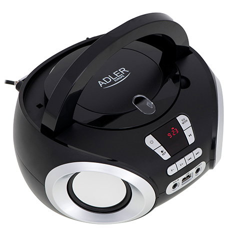 ADLER Radio CD con USB, Entrada AUX y Potencia 4.5W