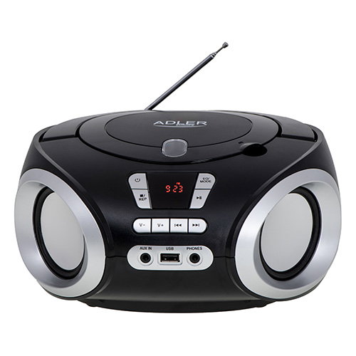 ADLER Radio CD con USB, Entrada AUX y Potencia 4.5W