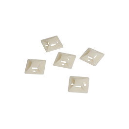 LogiLink Soportes para bridas autoadhesivos, 100 unidades, 24x24 mm, transparente