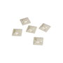 LogiLink Soportes para bridas autoadhesivos, 100 unidades, 24x24 mm, transparente