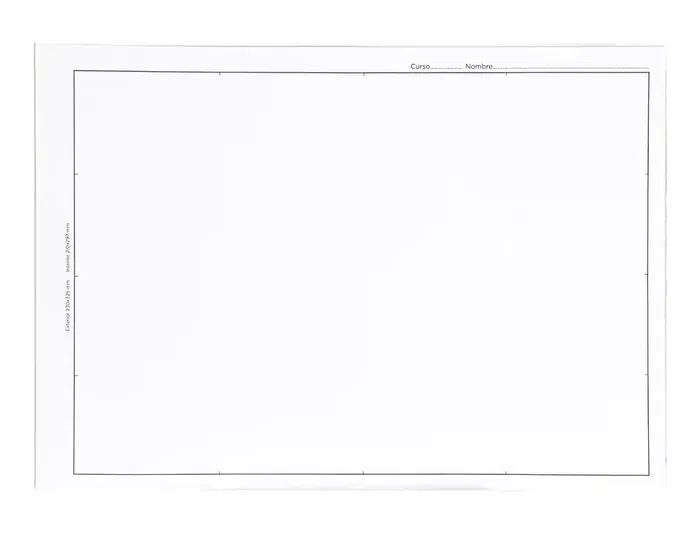 Liderpapel Bloc Dibujo Lineal Encolado 230x325mm 20 Hojas 180 gr/m2 con Recuadro