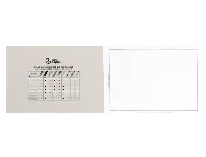 Liderpapel Bloc Dibujo Lineal Encolado 230x325mm 20 Hojas 180 gr/m2 con Recuadro