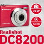 AgfaPhoto DC8200 Cámara Digital Compacta Roja, 18 MP, Zoom 8x, Full HD