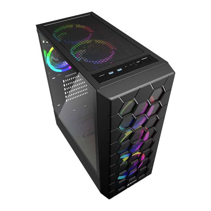 Sharkoon HEX RGB Caja Ordenador Negro Escritorio ATX Micro-ATX Mini-ITX Ventana Lateral Vidrio Templado Sharkoon HEX RGB Caja Ordenador Negro Escritorio ATX Micro-ATX Mini-ITX Ventana Lateral Vidrio Templado