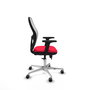 PIQUERAS Y CRESPO Silla de oficina Jorquera con mecanismo Sincro/Traslack, Rojo y Blanco