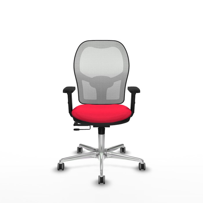PIQUERAS Y CRESPO Silla de oficina Jorquera con mecanismo Sincro/Traslack, Rojo y Blanco PIQUERAS Y CRESPO Silla de oficina Jorquera con mecanismo Sincro/Traslack, Rojo y Blanco