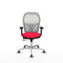 PIQUERAS Y CRESPO Silla de oficina Jorquera con mecanismo Sincro/Traslack, Rojo y Blanco