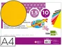Liderpapel Goma Eva DIN A4 Espesor 1,5mm Amarillo Paquete 10 Hojas 60g/m²