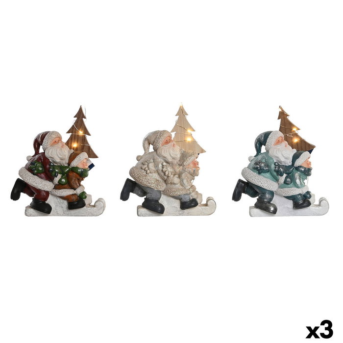 DKD Home Decor Figura Resina LED Surtido de 3 Unidades