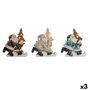 DKD Home Decor Figura Resina LED Surtido de 3 Unidades