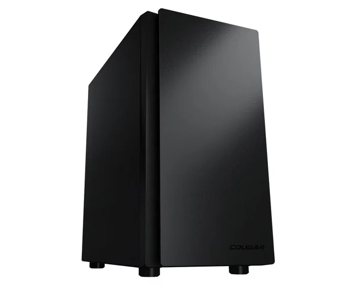 COUGAR Caja Mini Torre Purity, Chasis PC Negro para Placas micro-ATX y Mini-ITX, con 4 Ranuras, 2 Bahías 2.5", 2 Bahías 3.5" y Filtro Anti-Polvo
