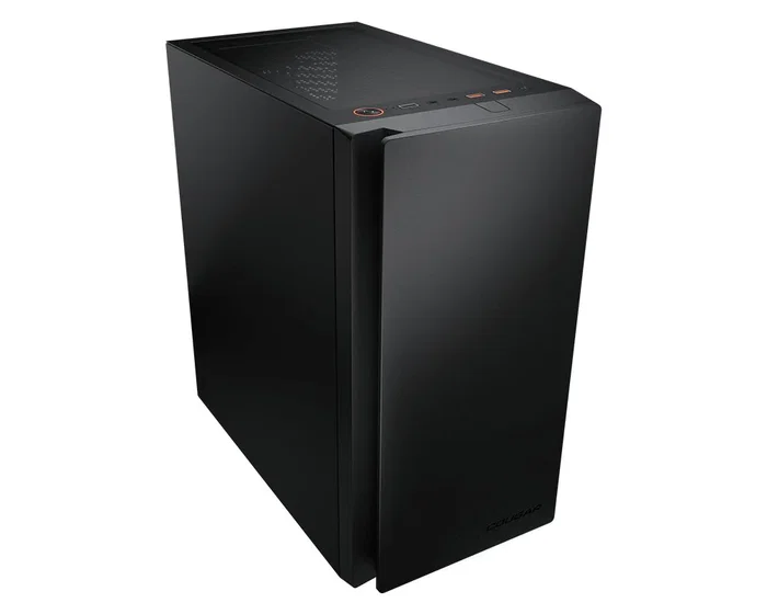 COUGAR Caja Mini Torre Purity, Chasis PC Negro para Placas micro-ATX y Mini-ITX, con 4 Ranuras, 2 Bahías 2.5", 2 Bahías 3.5" y Filtro Anti-Polvo