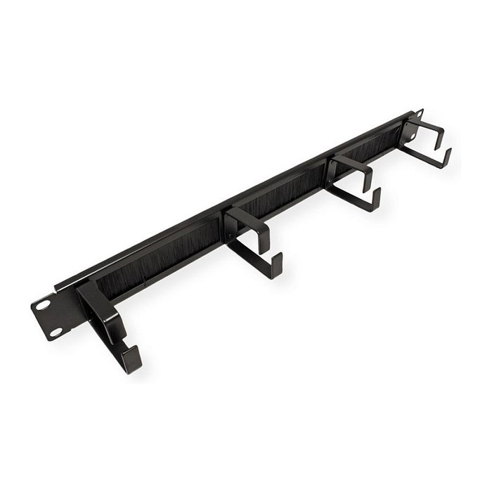 ROLINE Panel guía cables 19 pulgadas con 4 pasacables tipo G, negro ROLINE Panel guía cables 19 pulgadas con 4 pasacables tipo G, negro