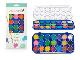 Pincello Acuarelas 21 Pcs Set con Pincel, 21 Colores, Dimensiones 13 x 27.5 x 1.5 cm (Set de 48)