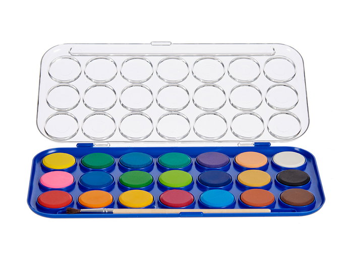 PINCELLO Acuarelas 21 Colores con Pincel de Madera