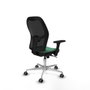 PIQUERAS Y CRESPO Silla de oficina Jorquera con mecanismo Sincro, Verde esmeralda y Negro