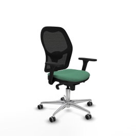 PIQUERAS Y CRESPO Silla de oficina Jorquera con mecanismo Sincro, Verde esmeralda y Negro