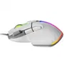 Mars Gaming MMXTW Ratón Gaming 12800 DPI, 9 Botones Huano, Iluminación RGB, Cable Feather Paracord, Ergonómico Blanco