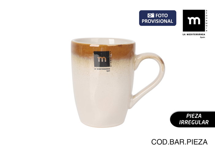 La Mediterranea Mug "Fustam" Md 310 ml con dimensiones 8 cm (ancho) x 10 cm (alto) x 12 cm (largo) (36 Unidades) La Mediterranea Mug "Fustam" Md 310 ml con dimensiones 8 cm (ancho) x 10 cm (alto) x 12 cm (largo) (36 Unidades)