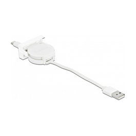 DeLOCK Cable USB Easy 45 Modul USB 2.0 Tipo-A a Tipo-C Blanco