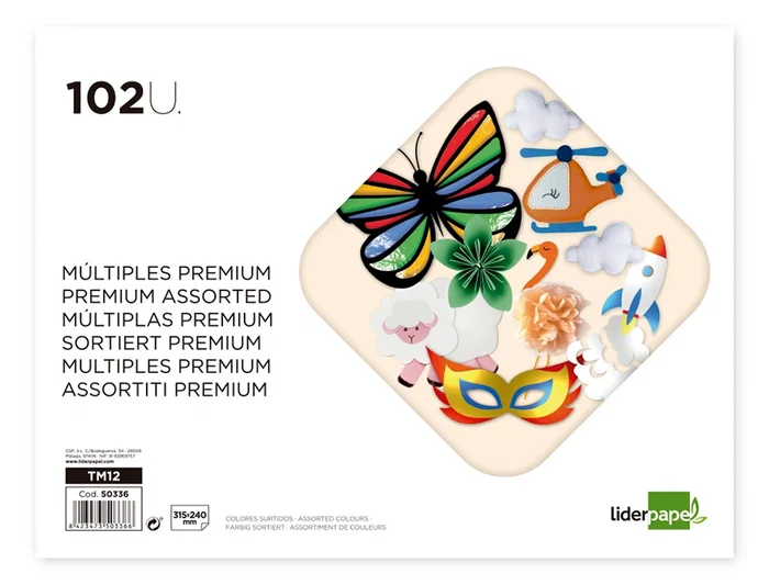 Liderpapel Bloc Trabajos Manuales Premium 240x315mm 102 Hojas Colores Surtidos Liderpapel Bloc Trabajos Manuales Premium 240x315mm 102 Hojas Colores Surtidos